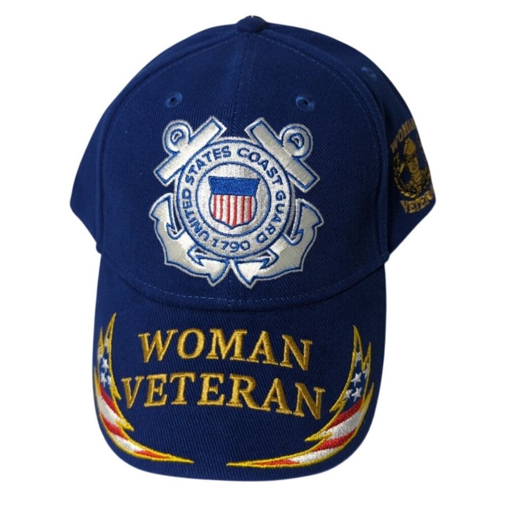 Eagle Emblems Military Coast Guard Woman Veteran Hat USCG